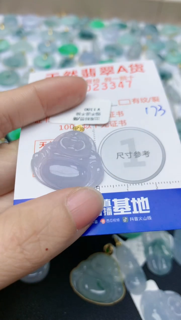 【闪购商品】翡翠颈饰18K金镶嵌天然翡翠A货    173