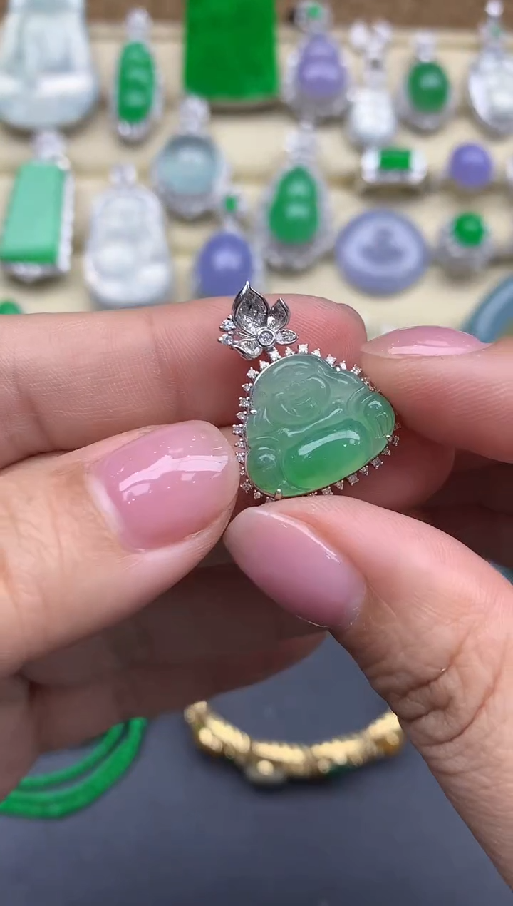 【闪购商品】翡翠颈饰18K金镶嵌274-中国好珍宝