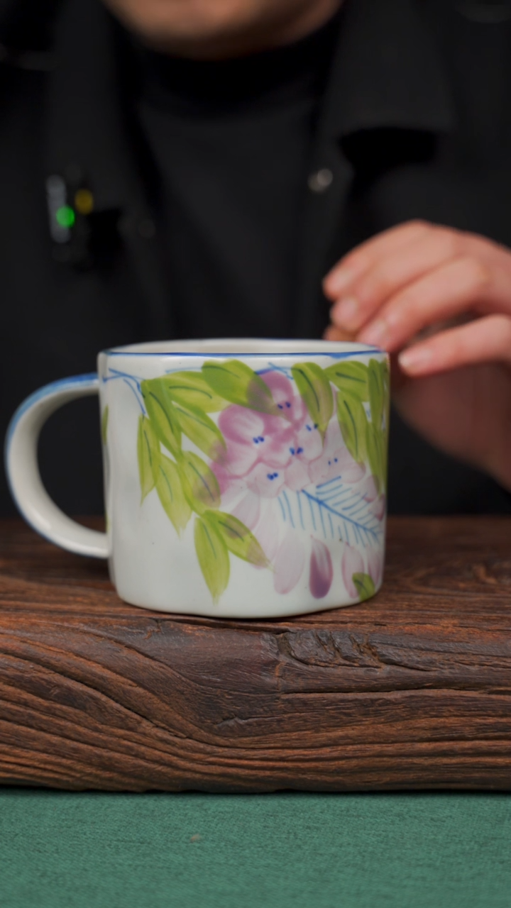 【闪购商品】瓷片63寻一缕瓷香杯釉下手工手绘瓷器