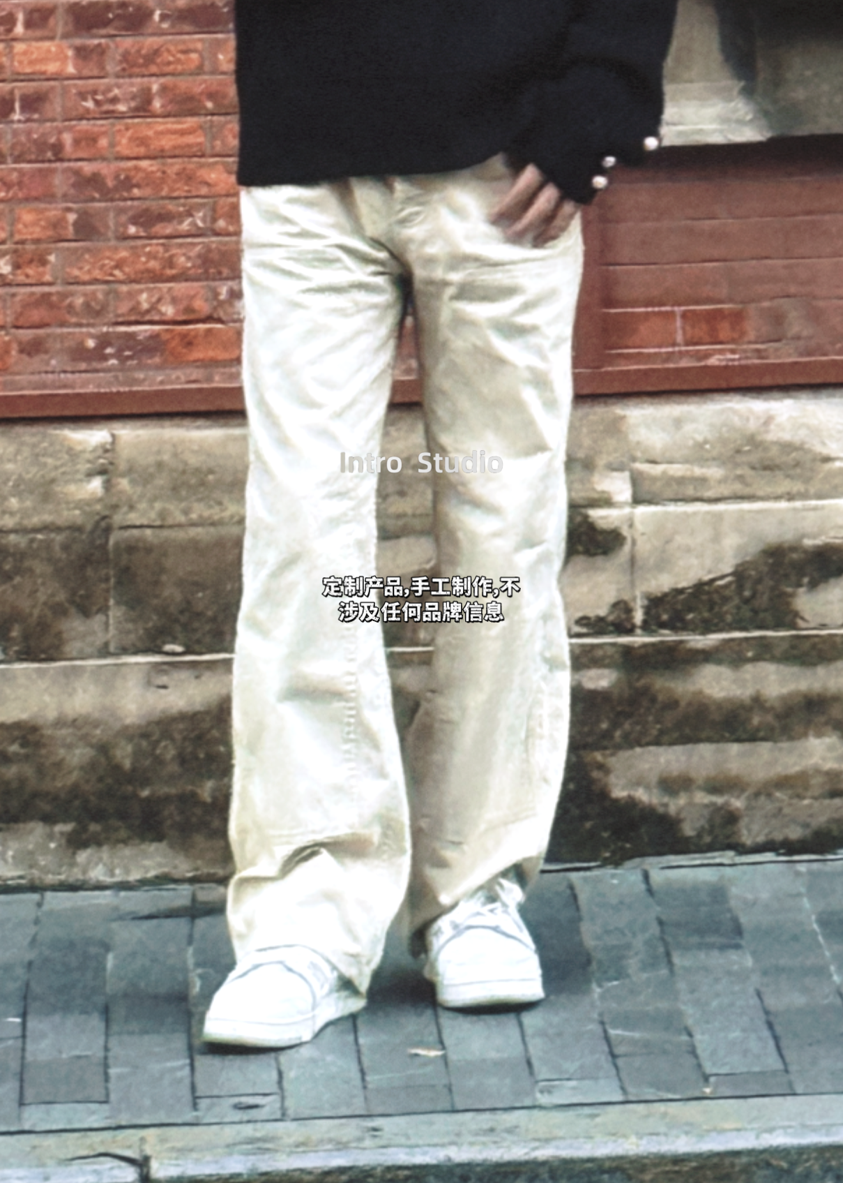 INTROSTUDIO定制服装 老钱风牛仔裤
