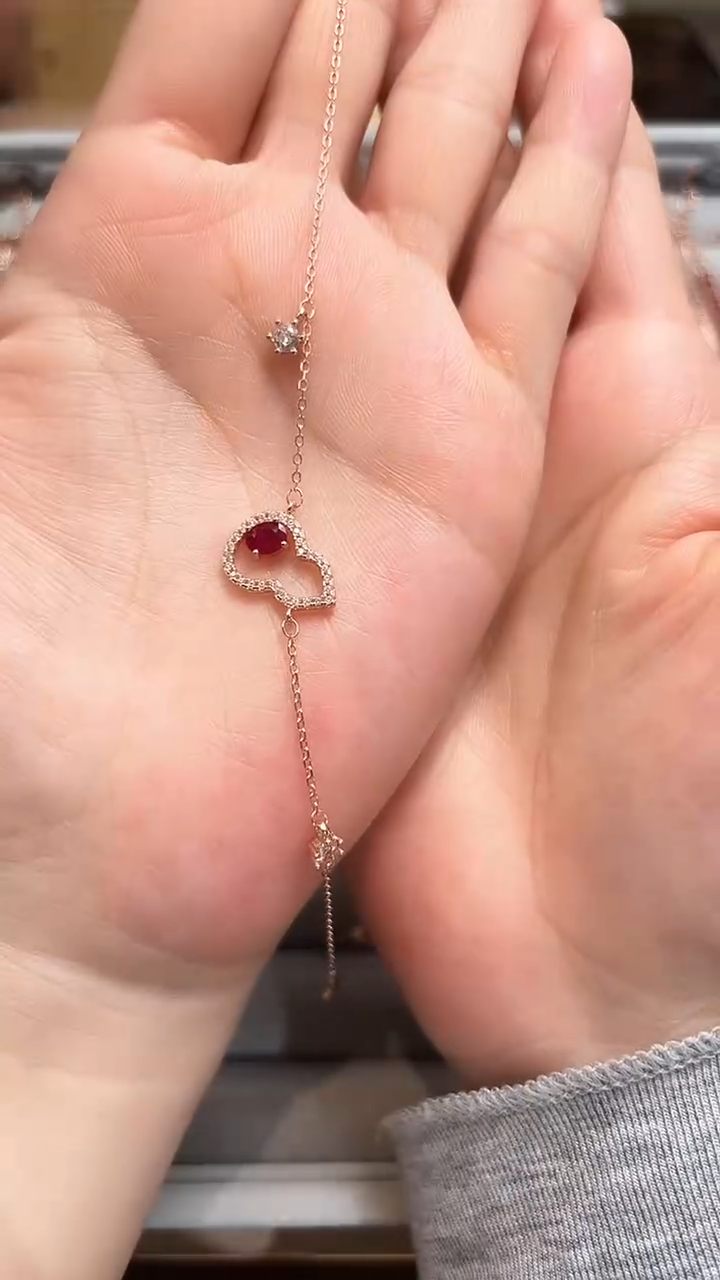 【闪购商品】红宝石手链银S925镶嵌09