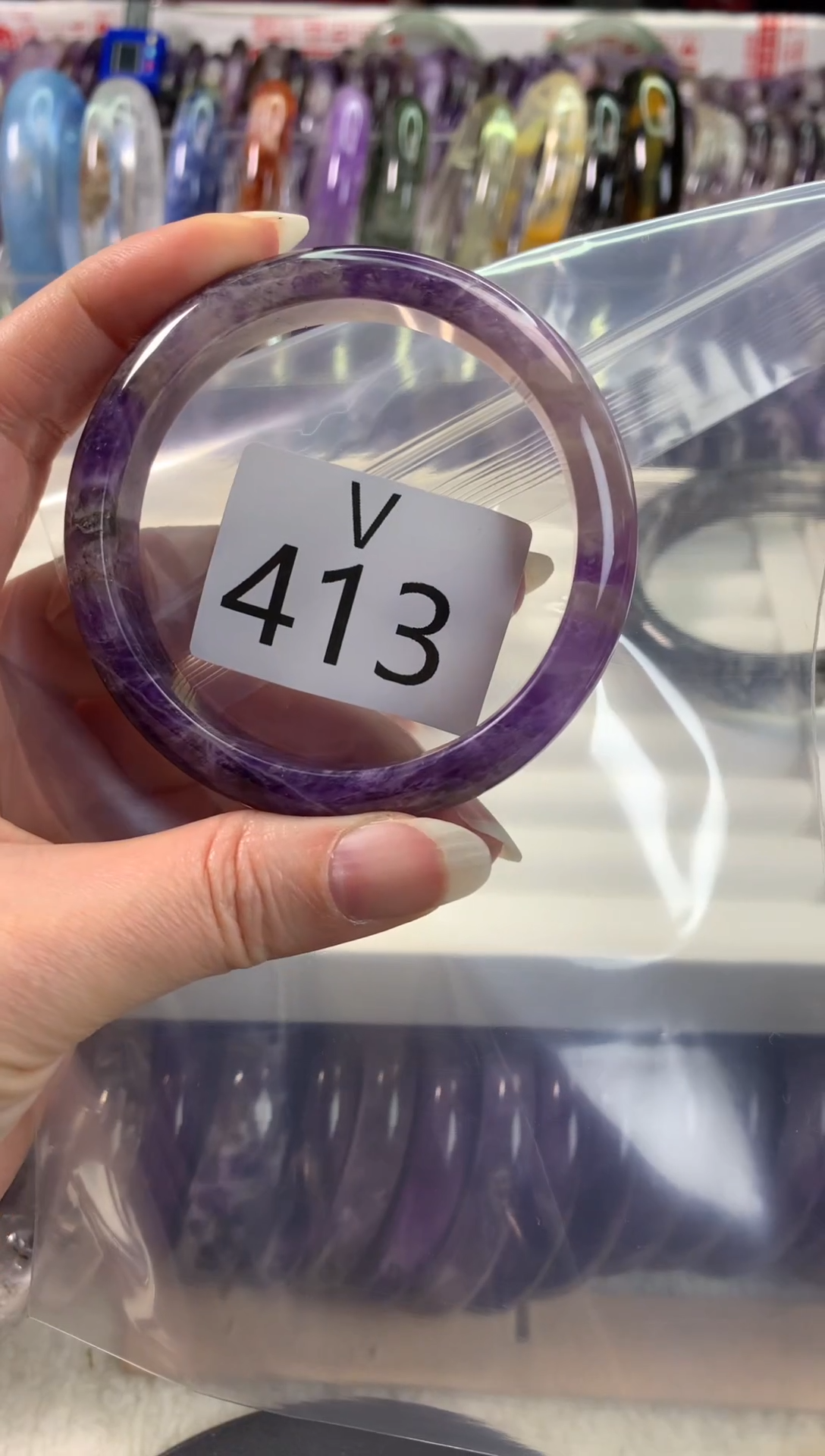 【闪购商品】水晶水晶手镯V未镶嵌413-57