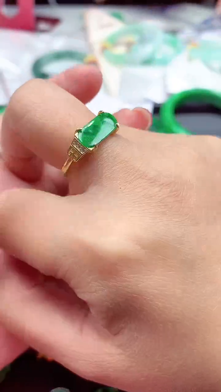 【闪购商品】翡翠戒指银S925镶嵌戒指