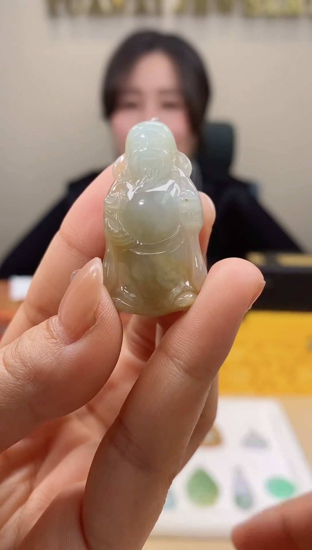 【闪购商品】翡翠颈饰未镶嵌天然A货翡翠财神爷