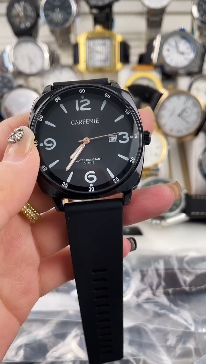 石英机芯锻造碳钢黑卡芬妮