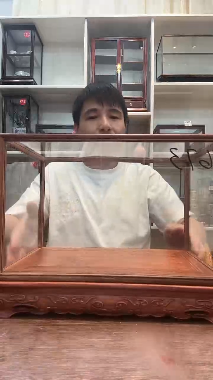 红酸枝木类玻璃罩大号673