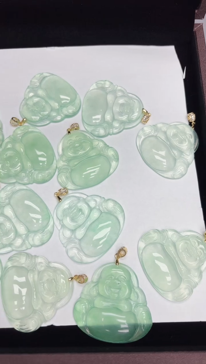 翡翠未镶嵌吊坠(赠链)葡萄肉佛公