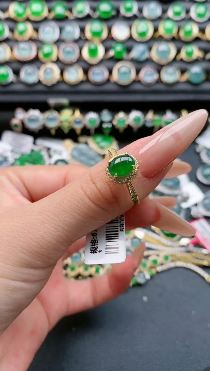 【闪购商品】翡翠戒指银S925镶嵌1111111