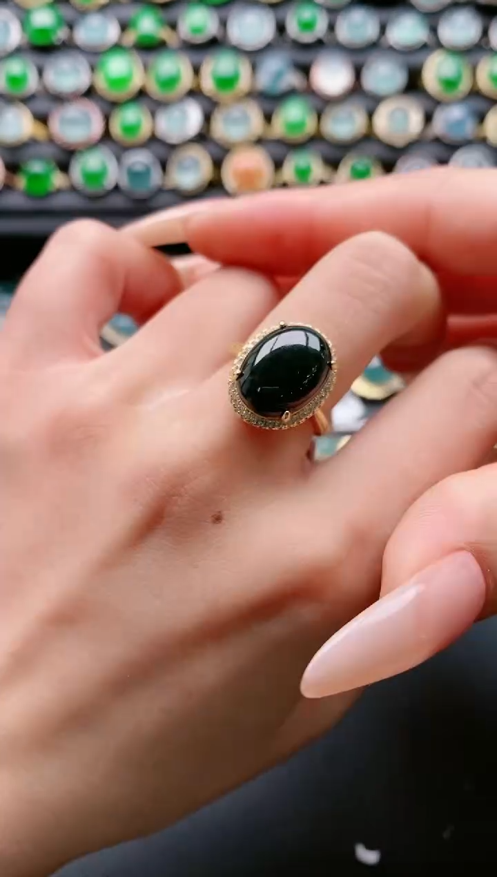 【闪购商品】翡翠戒指银S925镶嵌11111