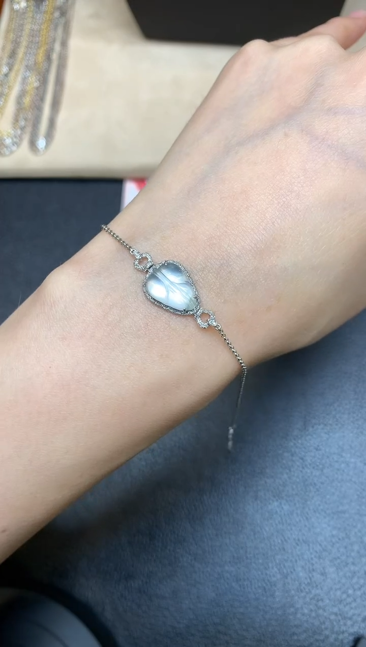 【闪购商品】翡翠手链18K金镶嵌【无鉴赏期