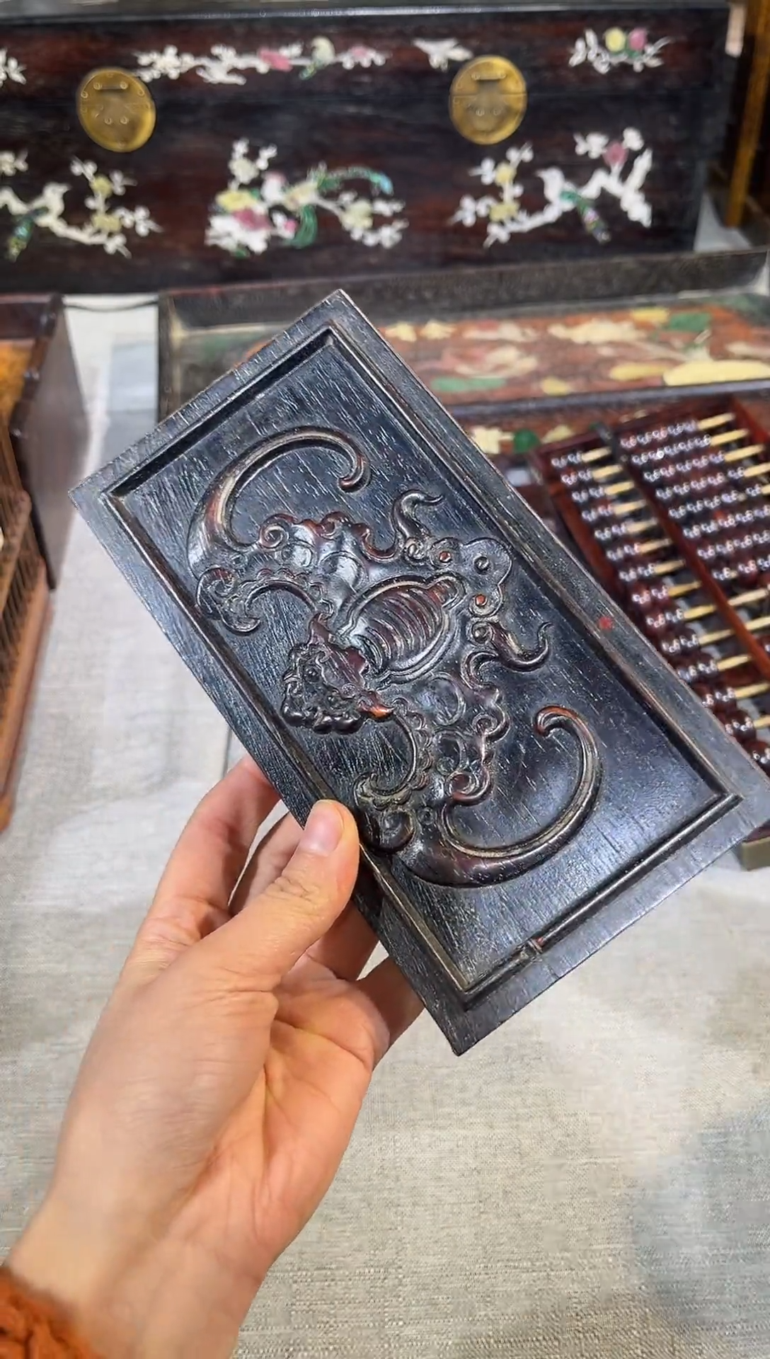 木紫檀雕刻蝙蝠雕刻板