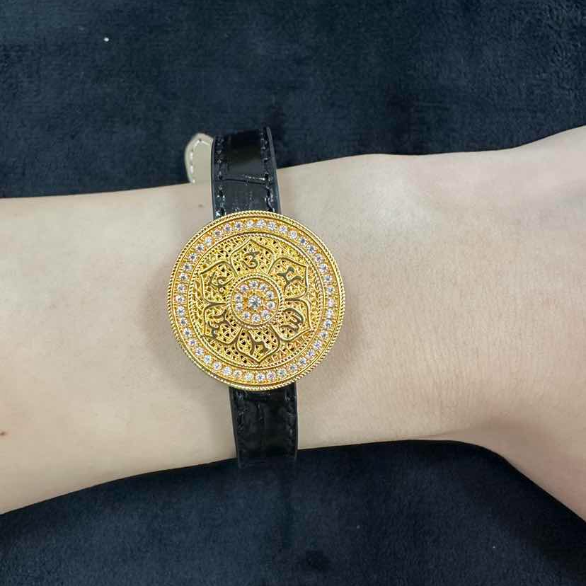 莫桑石“宝盘”莫桑八宝带