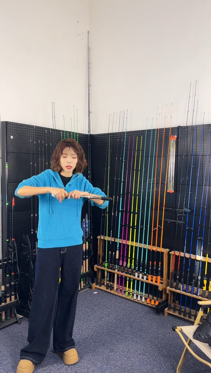 1.8m碳素银色小海杆1.8米直柄（瑕疵尾货竿，没有售后，介意勿拍）