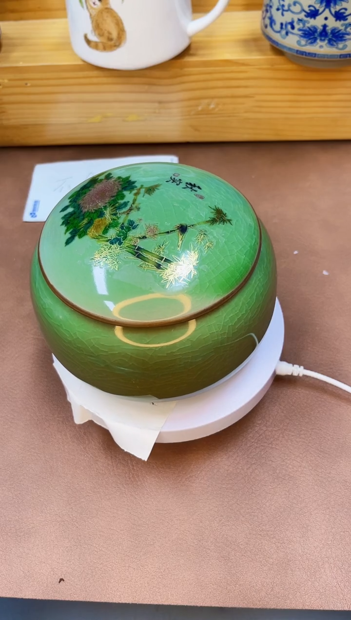 哥窑秋实茶叶罐