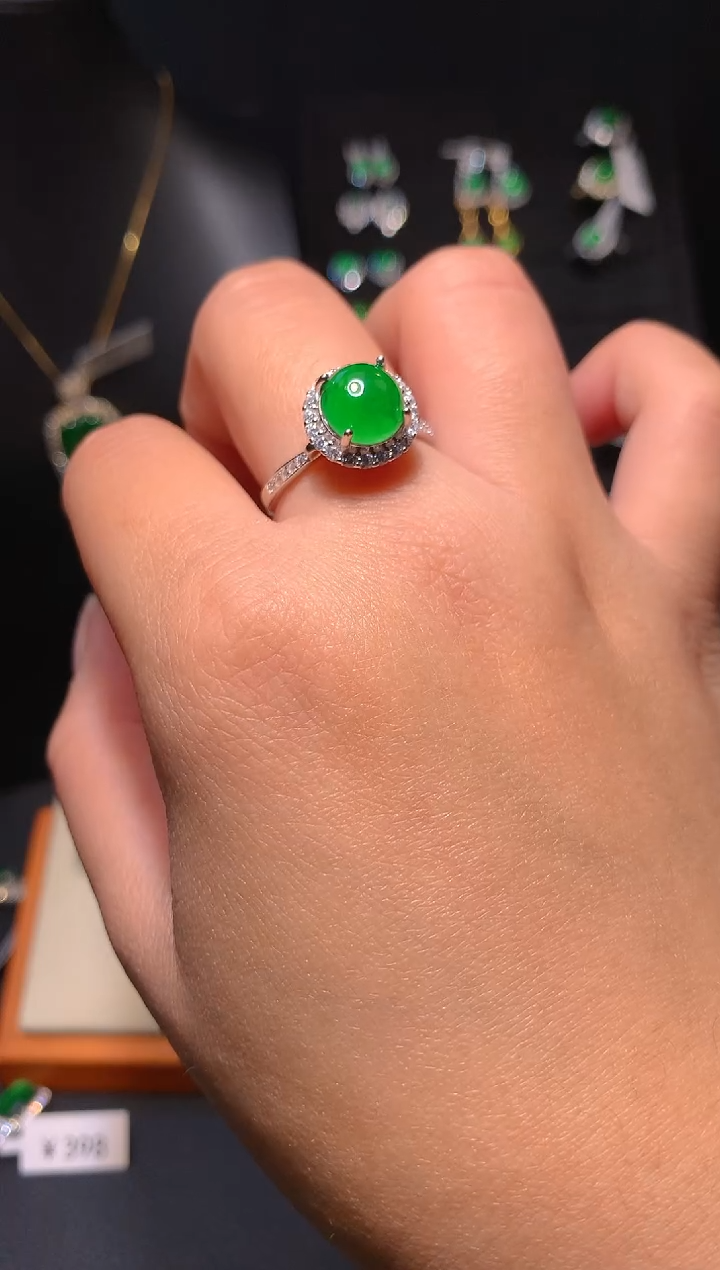 【闪购商品】翡翠戒指银S925镶嵌多样性