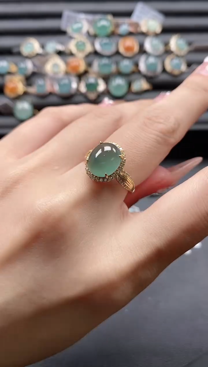 【闪购商品】翡翠戒指银S925镶嵌1111