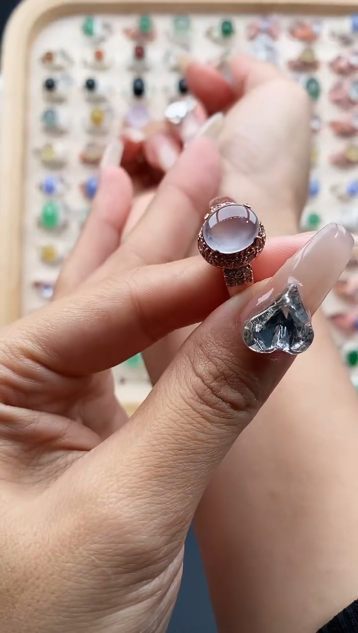 【闪购商品】翡翠戒指未镶嵌缅甸天然A货翡翠2222  2+9