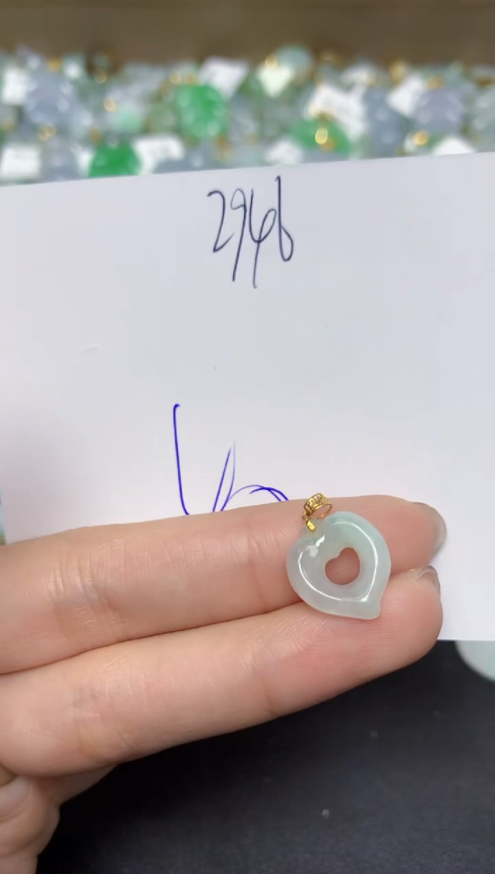 【闪购商品】翡翠颈饰18K金镶嵌 天然翡翠A货