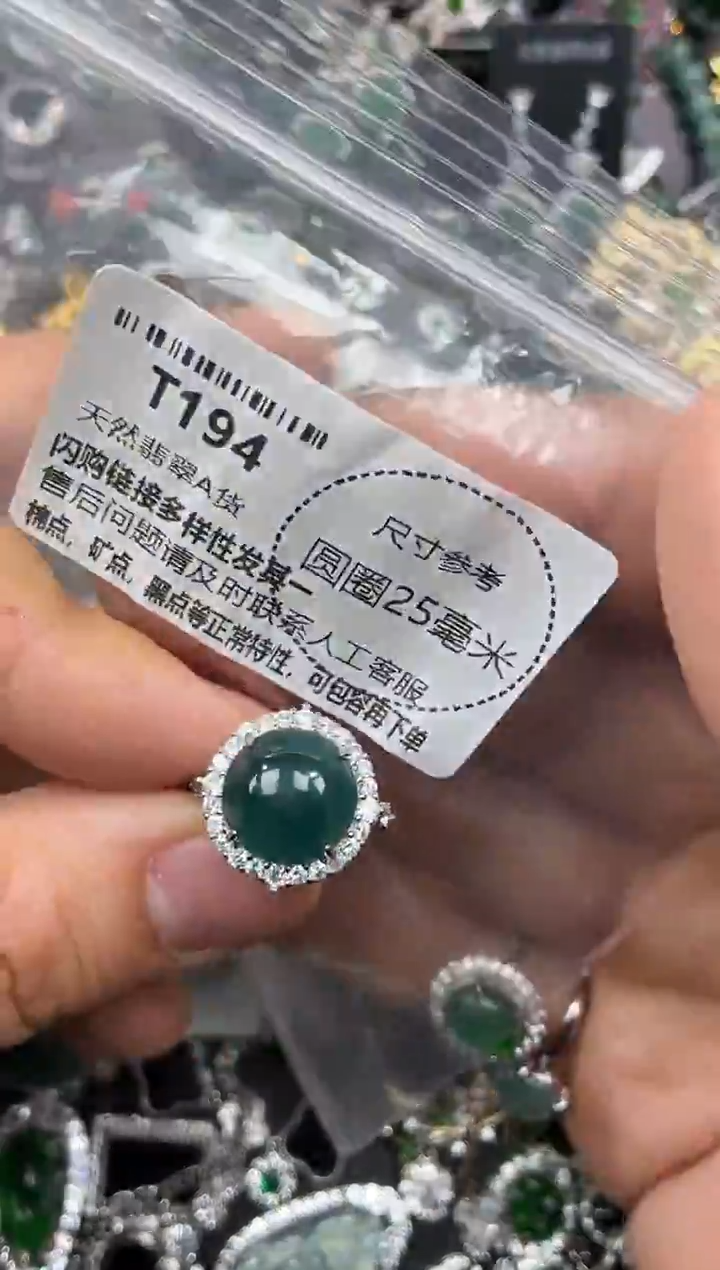 颈饰未镶嵌翡翠T194戒指