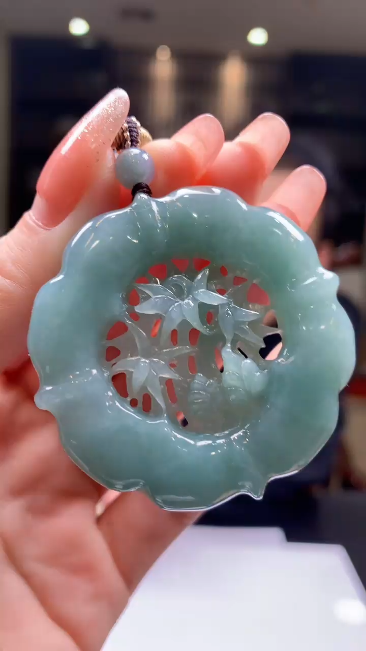 【闪购商品】定制翡翠未镶嵌1074-毛货挂件25