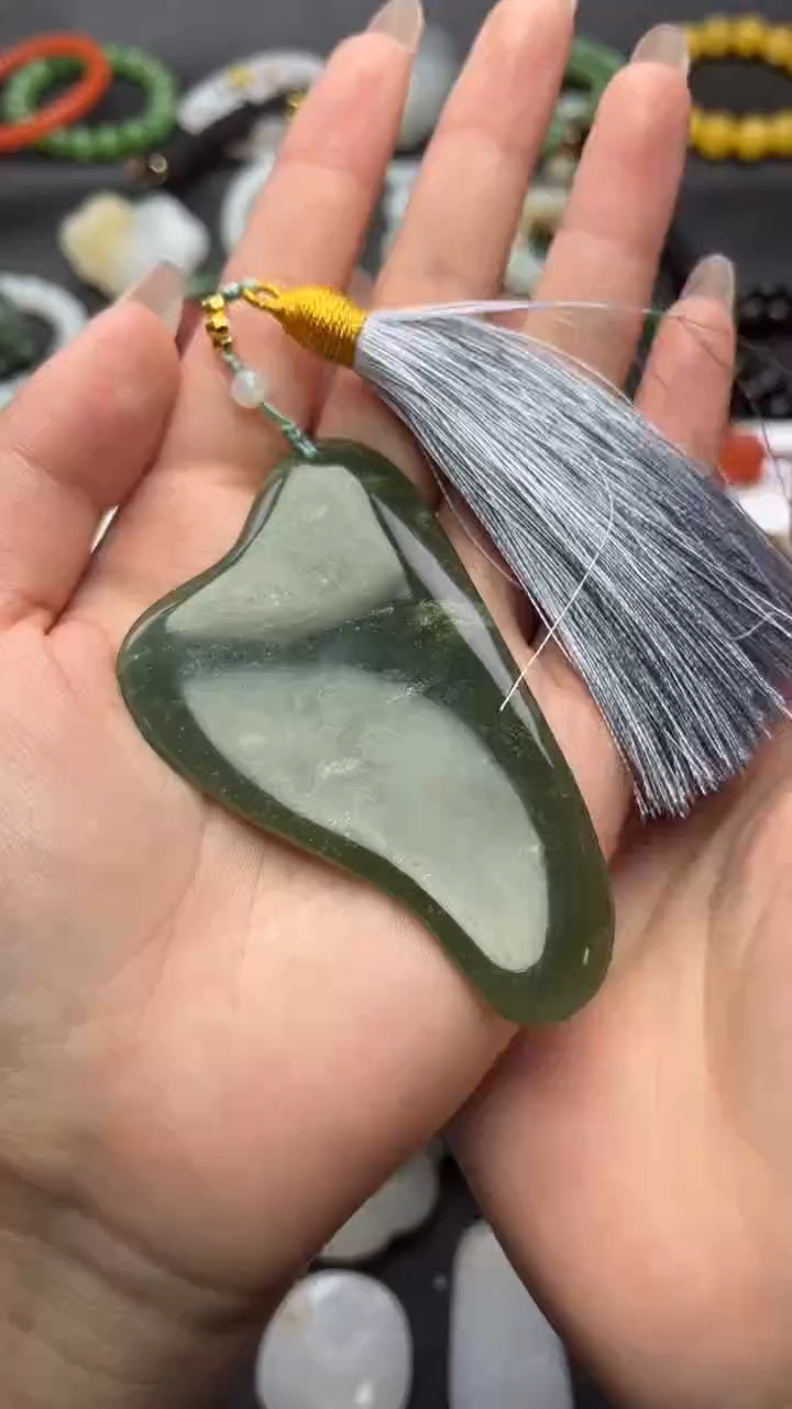 未镶嵌和田玉把件刮痧板