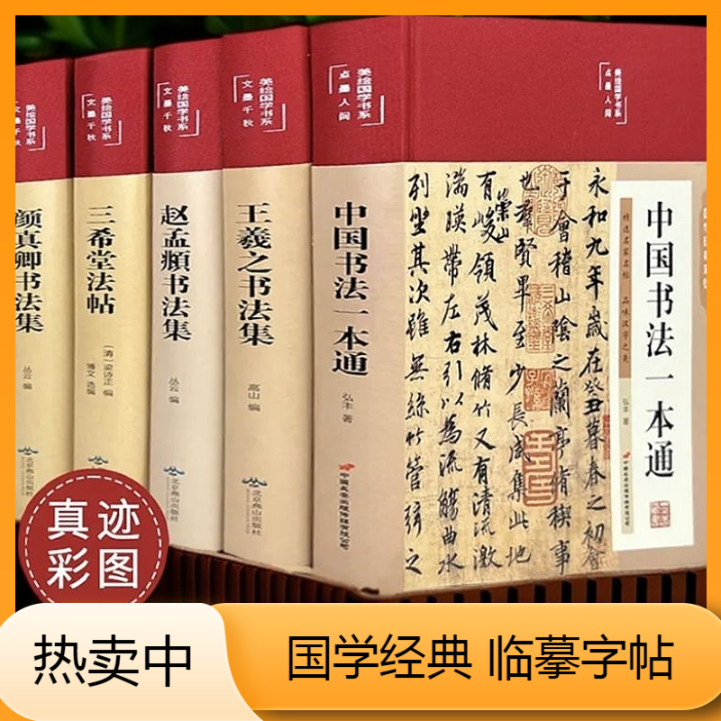 【彩绘国学】中国书法一本通王羲之赵孟頫三希堂字帖颜真卿书法大全