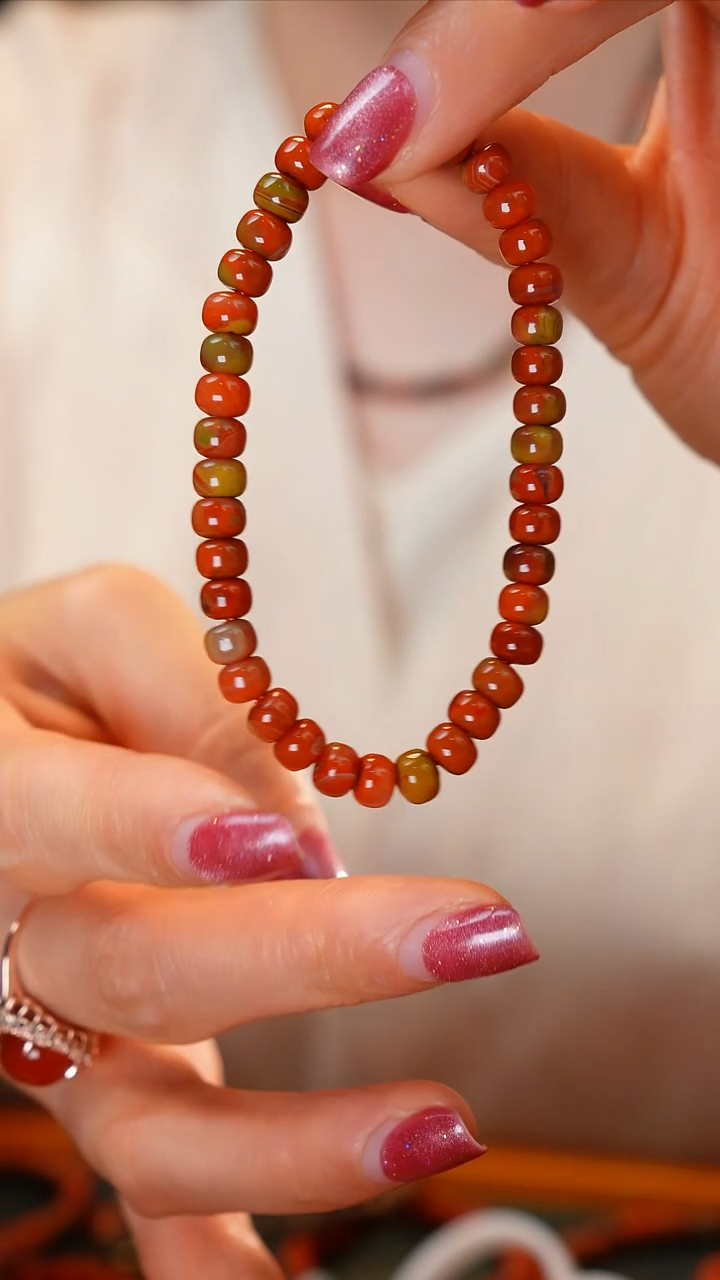 未镶嵌手链南红玛瑙包浆料单圈