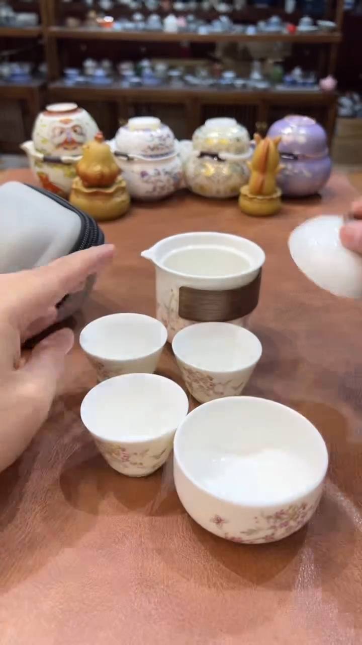 真的很便宜会开片的旅行茶具