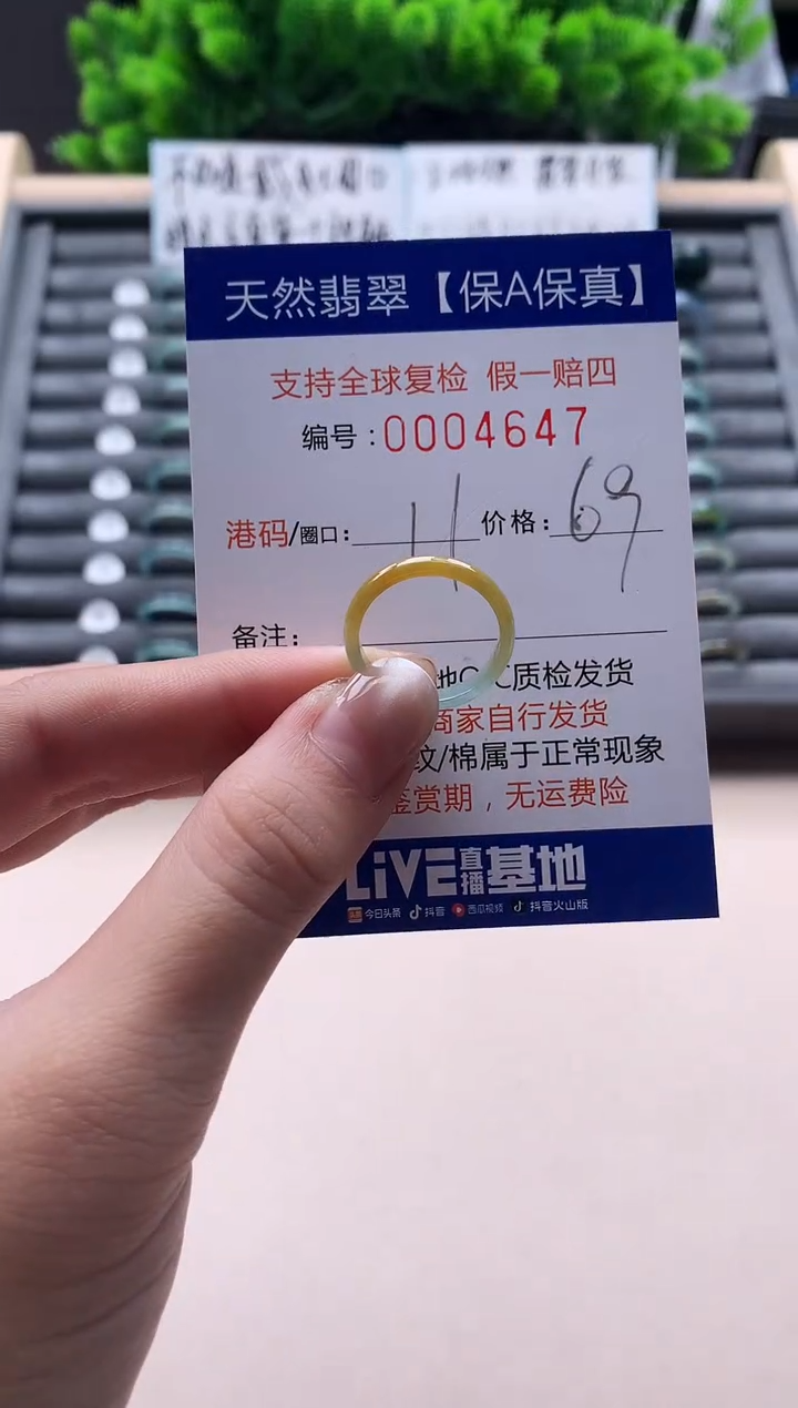 未镶嵌戒指翡翠天然  4647