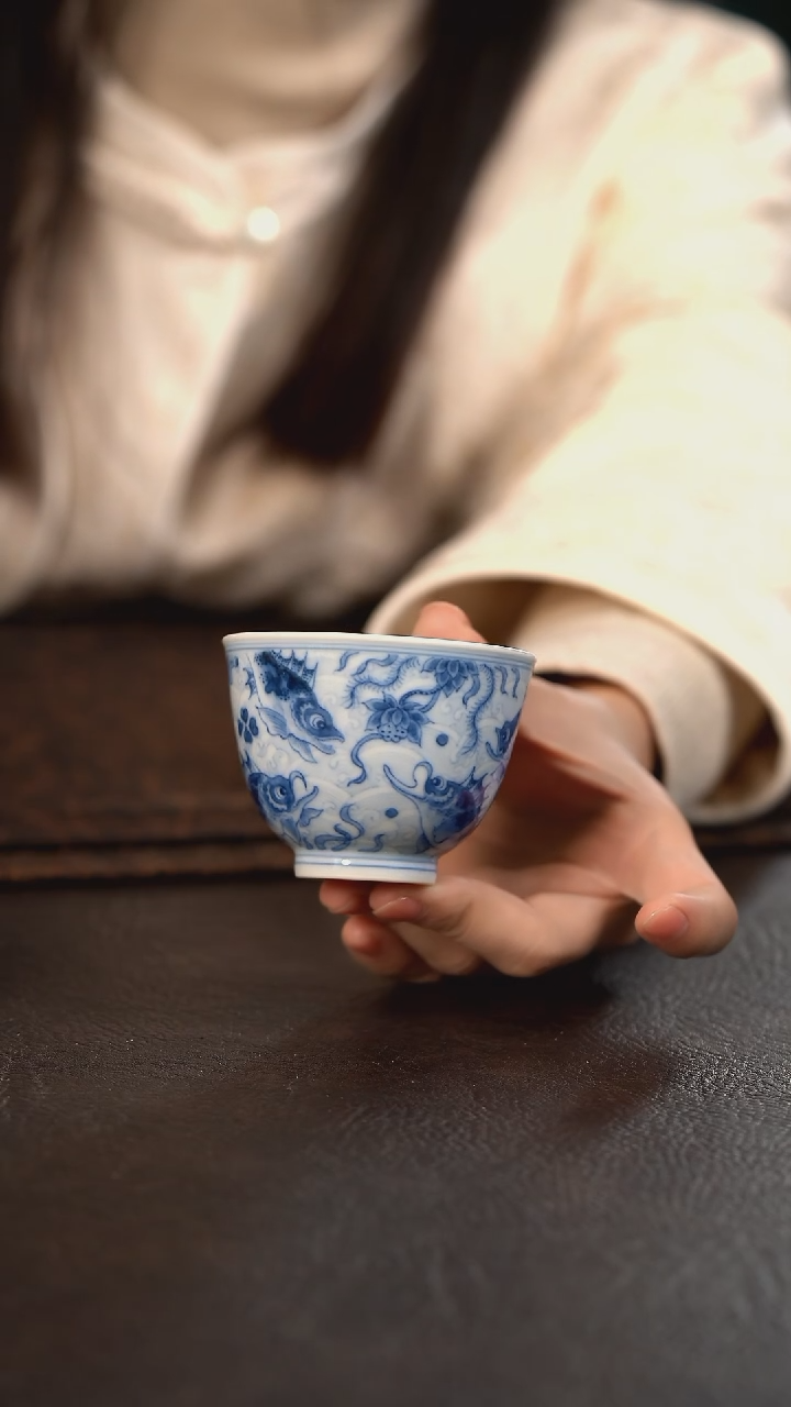 【闪购商品】杯望月怀古淡海水和为贵铃铛直口杯