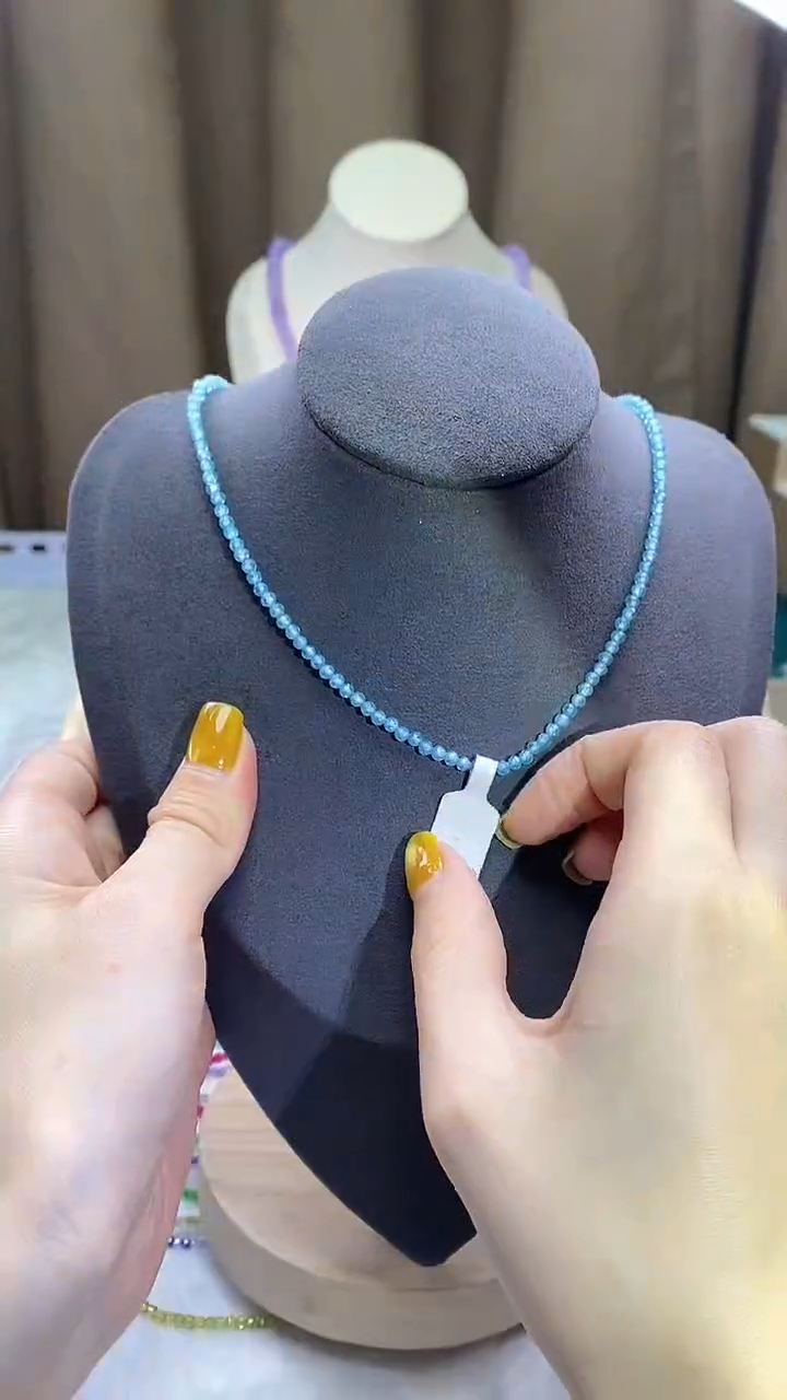 【闪购商品】海蓝宝石项链银S925镶嵌诗宁甄选珠宝SYZB92