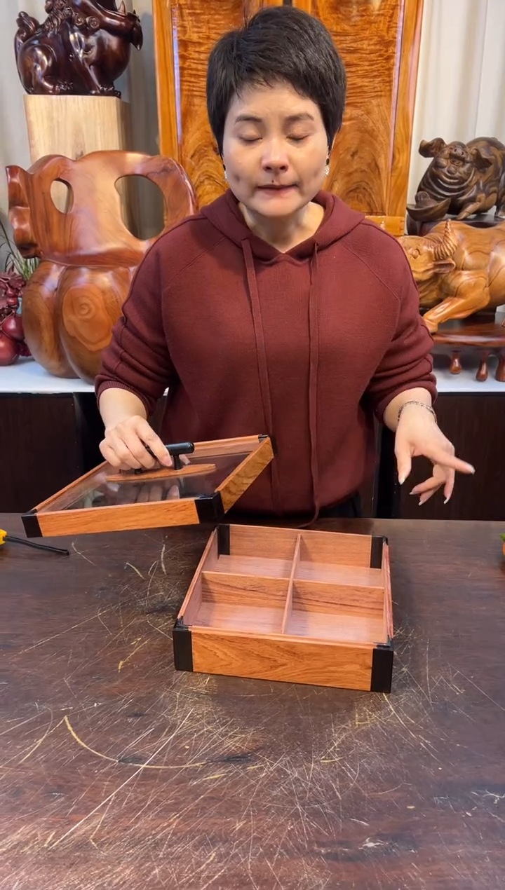 【闪购商品】古夷苏木创意四宫格收纳盒