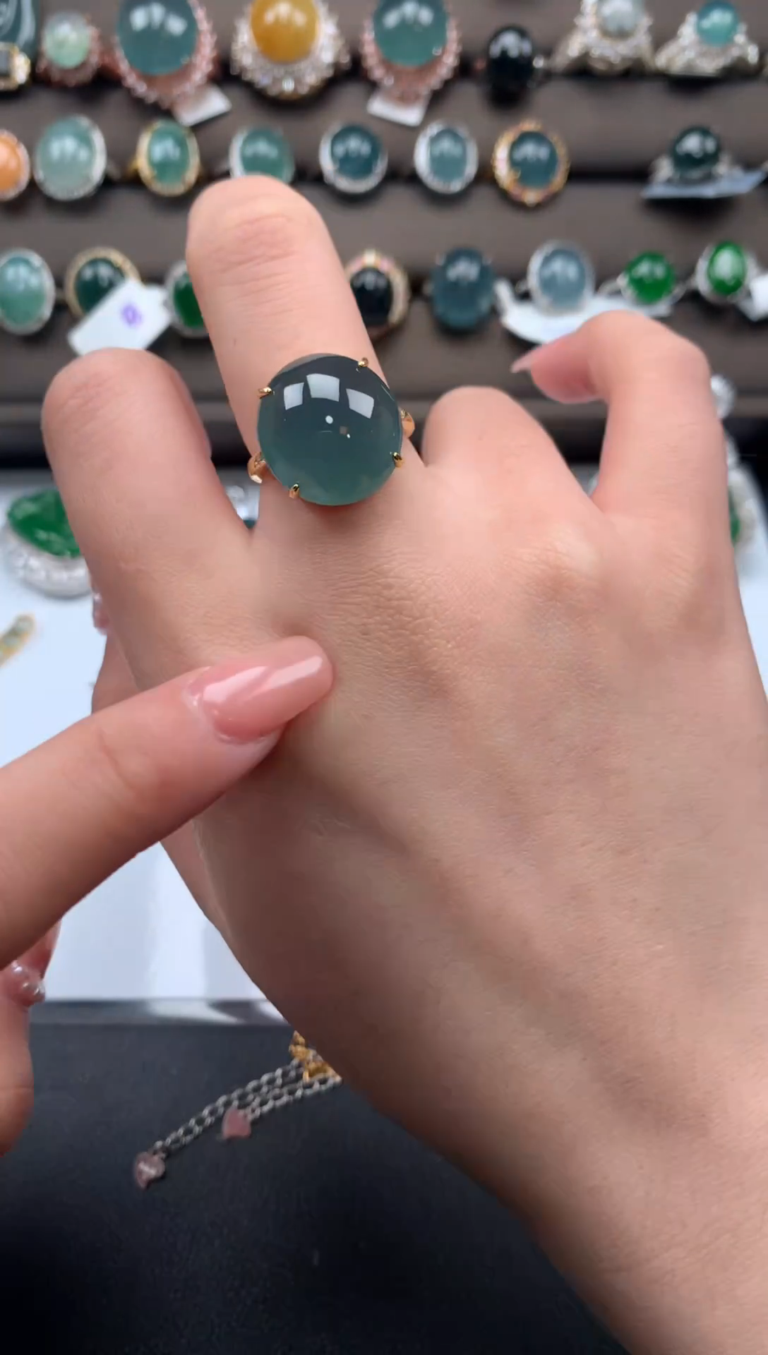 【闪购商品】翡翠戒指银S925镶嵌5214