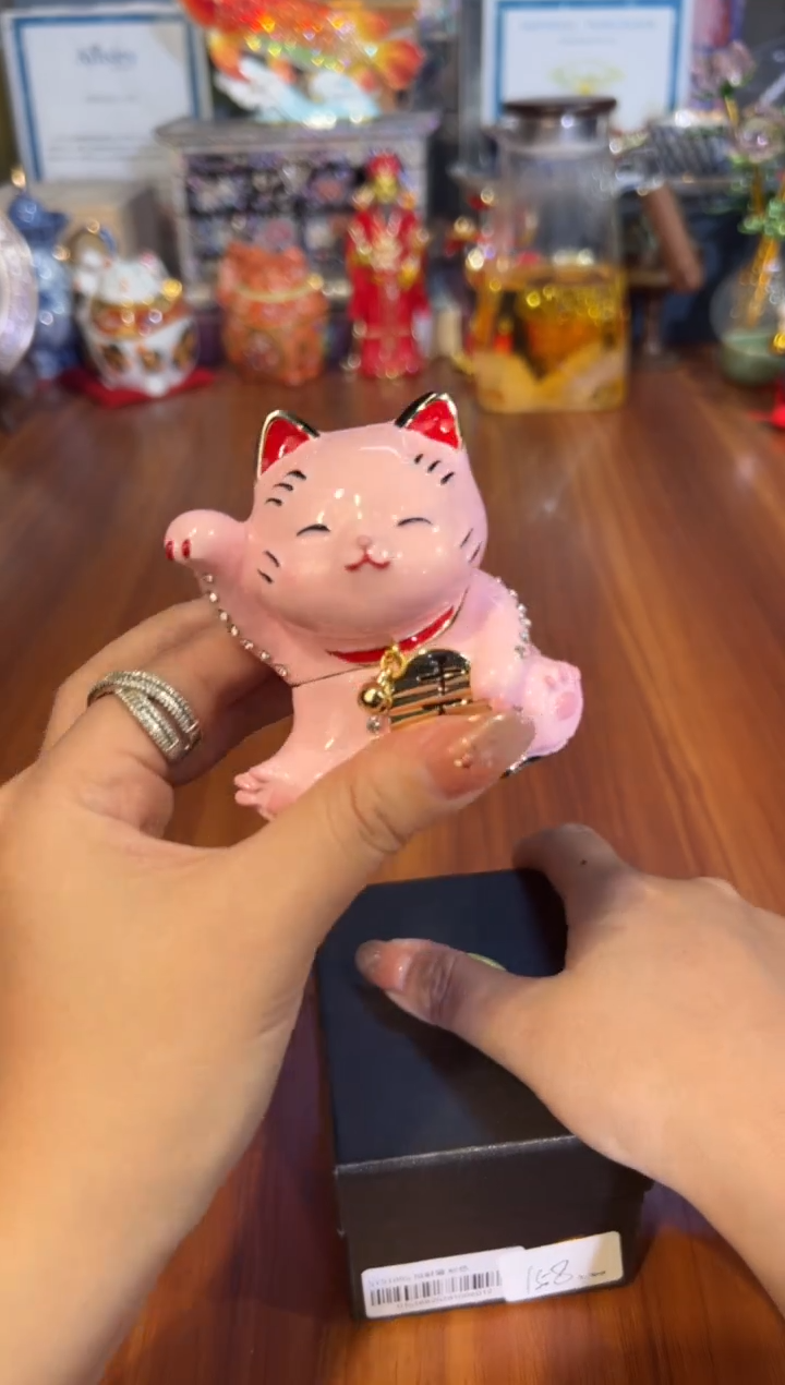 179粉色小号招财猫