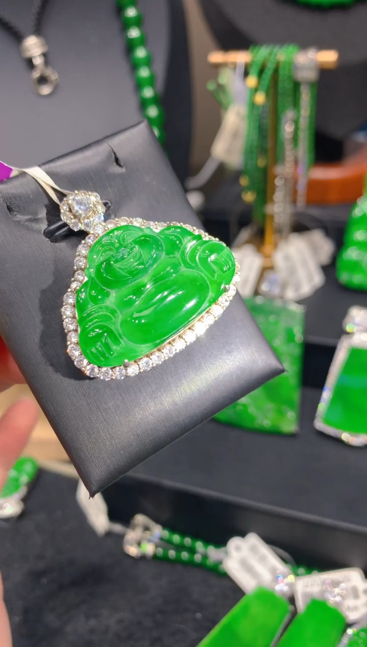 颈饰银S925镶嵌翡翠17一季