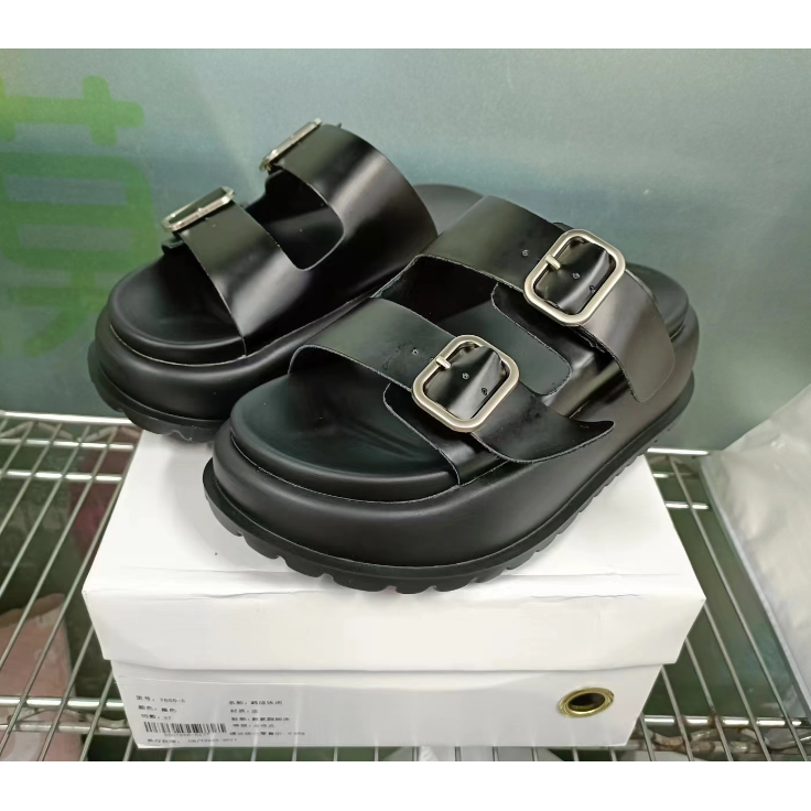 【唯品专属】7656-5夏季新款厚底拖鞋时尚百搭皮带扣凉拖鞋