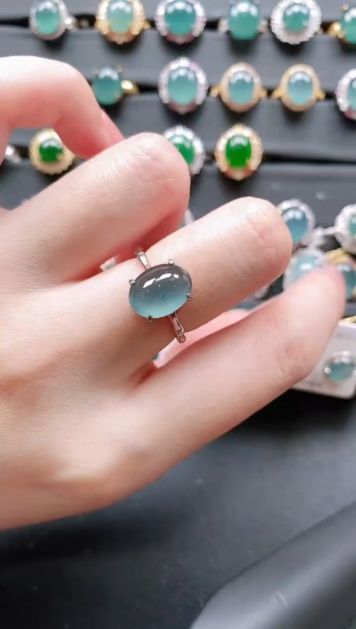 【闪购商品】翡翠戒指银S925镶嵌11111111