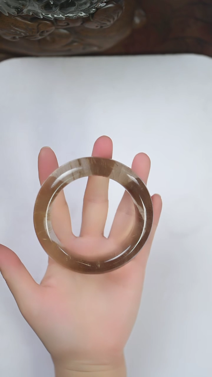 【闪购商品】水晶手镯未镶嵌金发晶59圈口