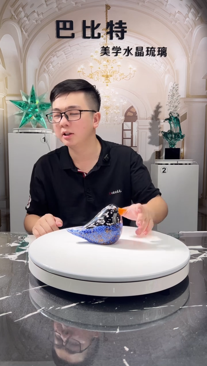 琉璃巴比特美学 蓝黑色小鸟