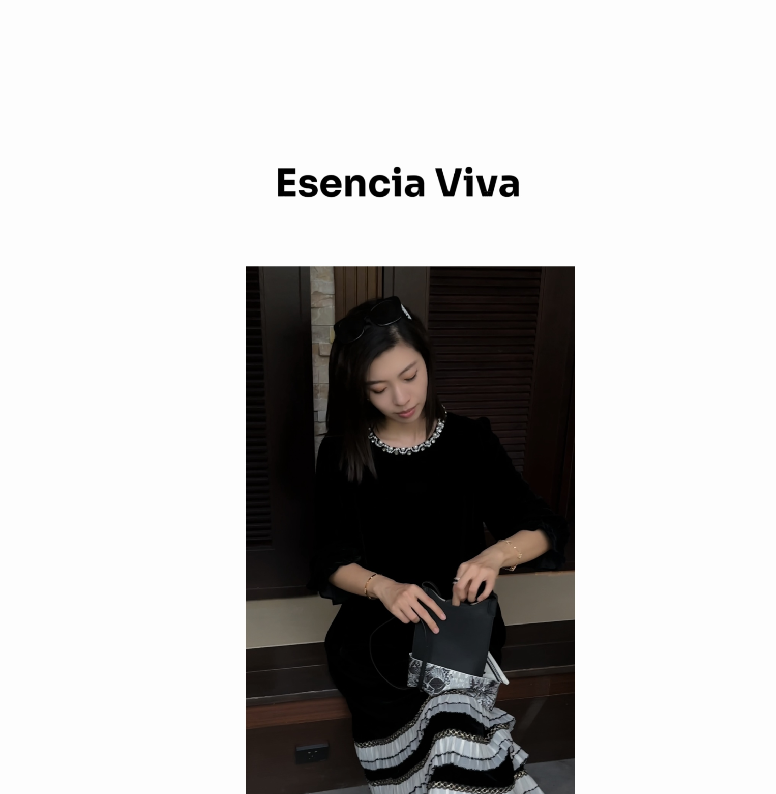 Esencia Viva.【海边探戈】100%桑蚕丝简约显瘦百搭连衣裙EVQZ0193