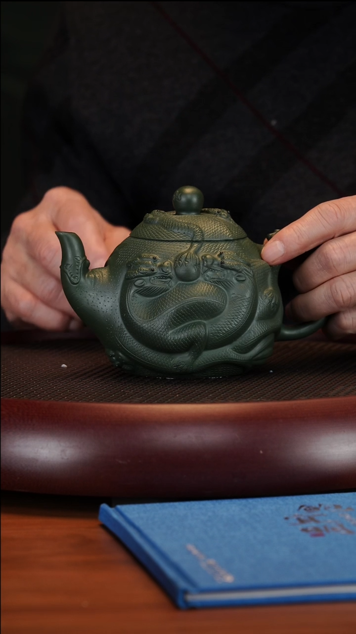 【闪购商品】紫砂茶壶1-62 BYM绿泥九龙壶