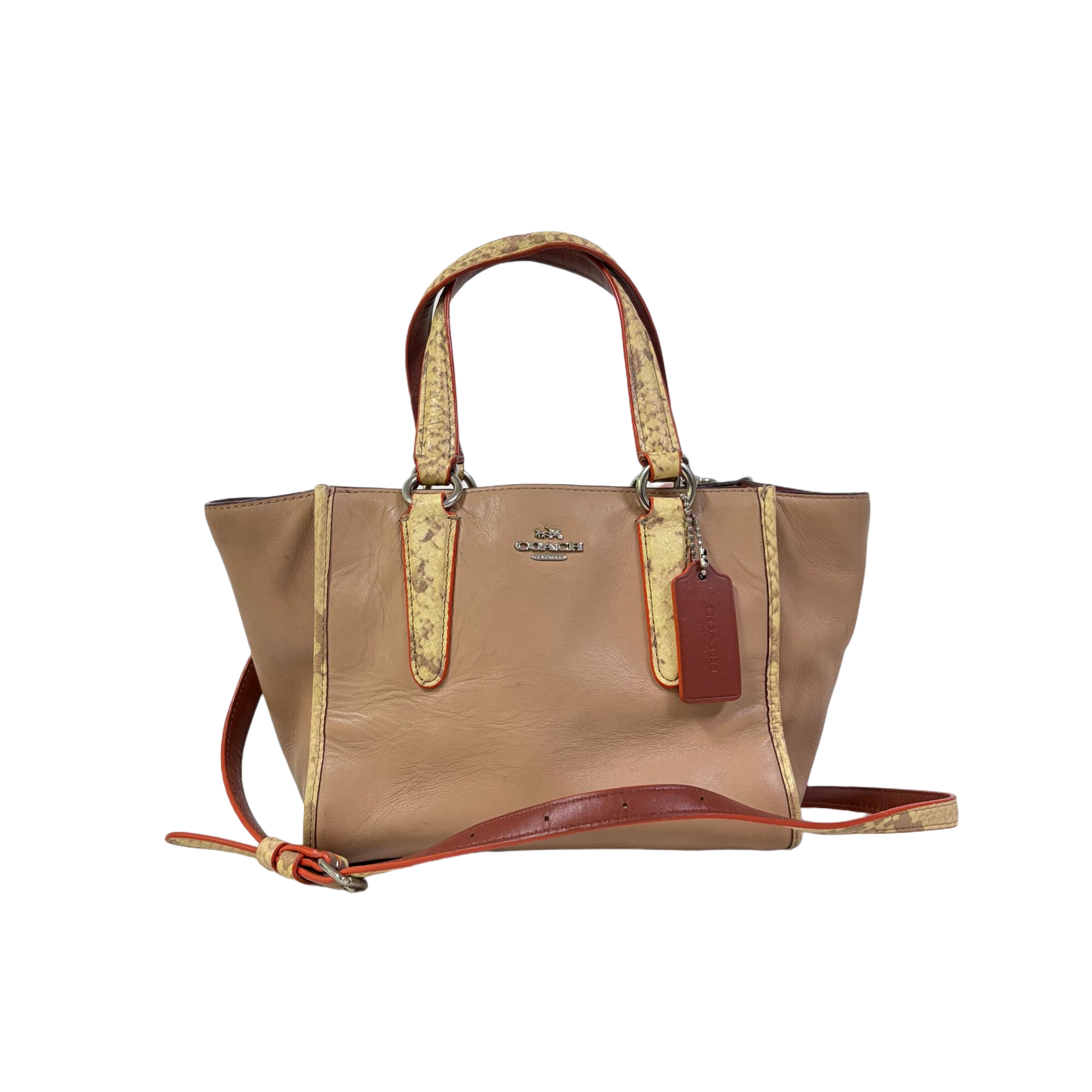 95新 COACH/蔻驰 拼色全皮女士单肩手提包 SH-30877-A