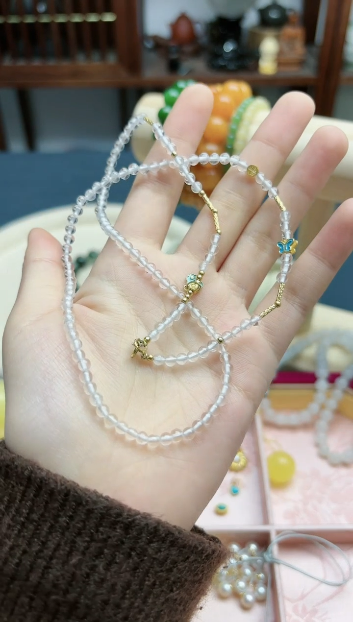 【闪购商品】水晶项链未镶嵌水晶多宝项链*1  SH