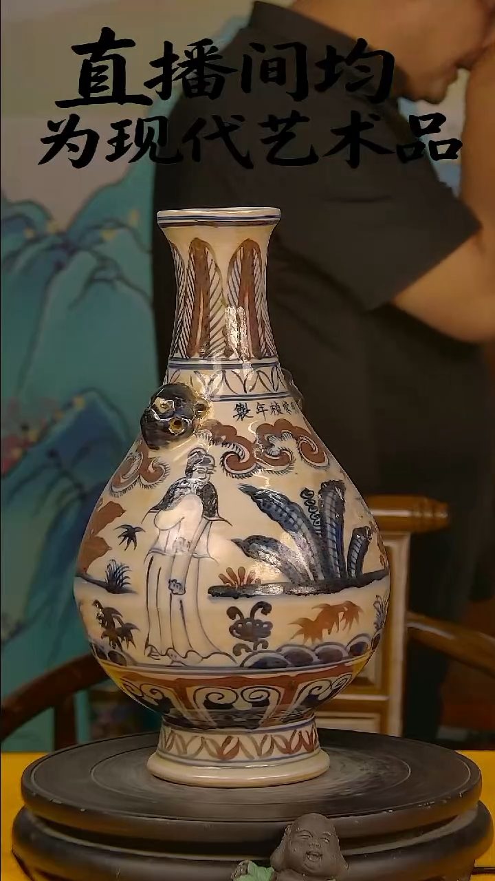摆件景德镇陶瓷青花摆件23