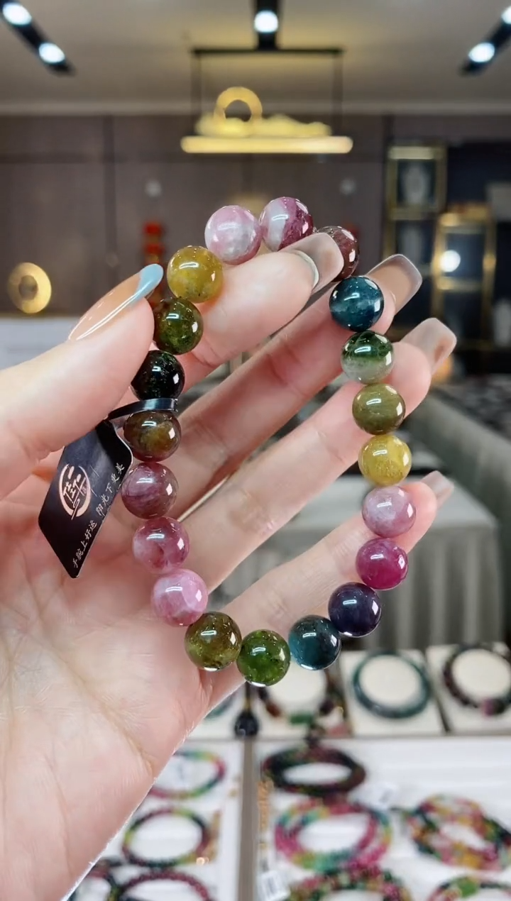 【闪购商品】碧玺单圈手串9mm+未镶嵌一物一证dan