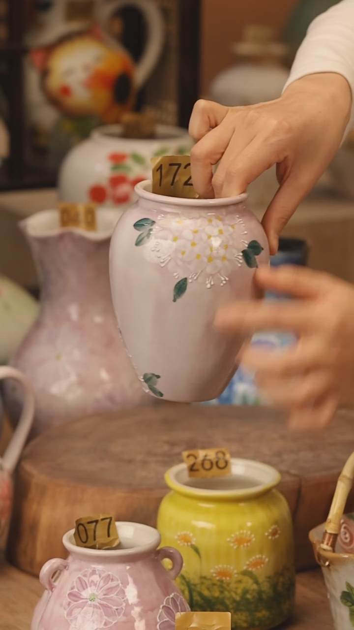 陶瓷景德镇设计师手作花器摆件侘寂风@M172@
