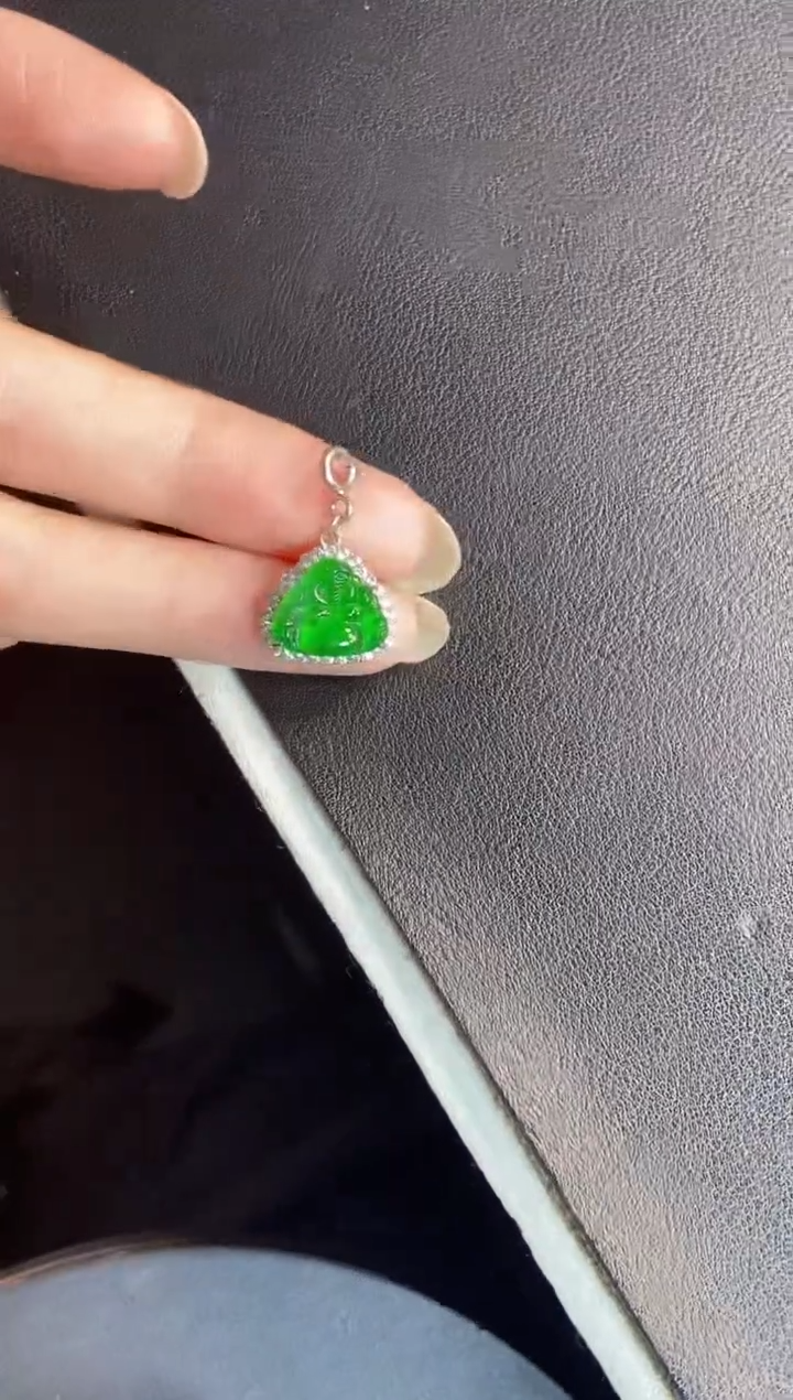吊坠(不含链)银S925镶嵌翡翠1