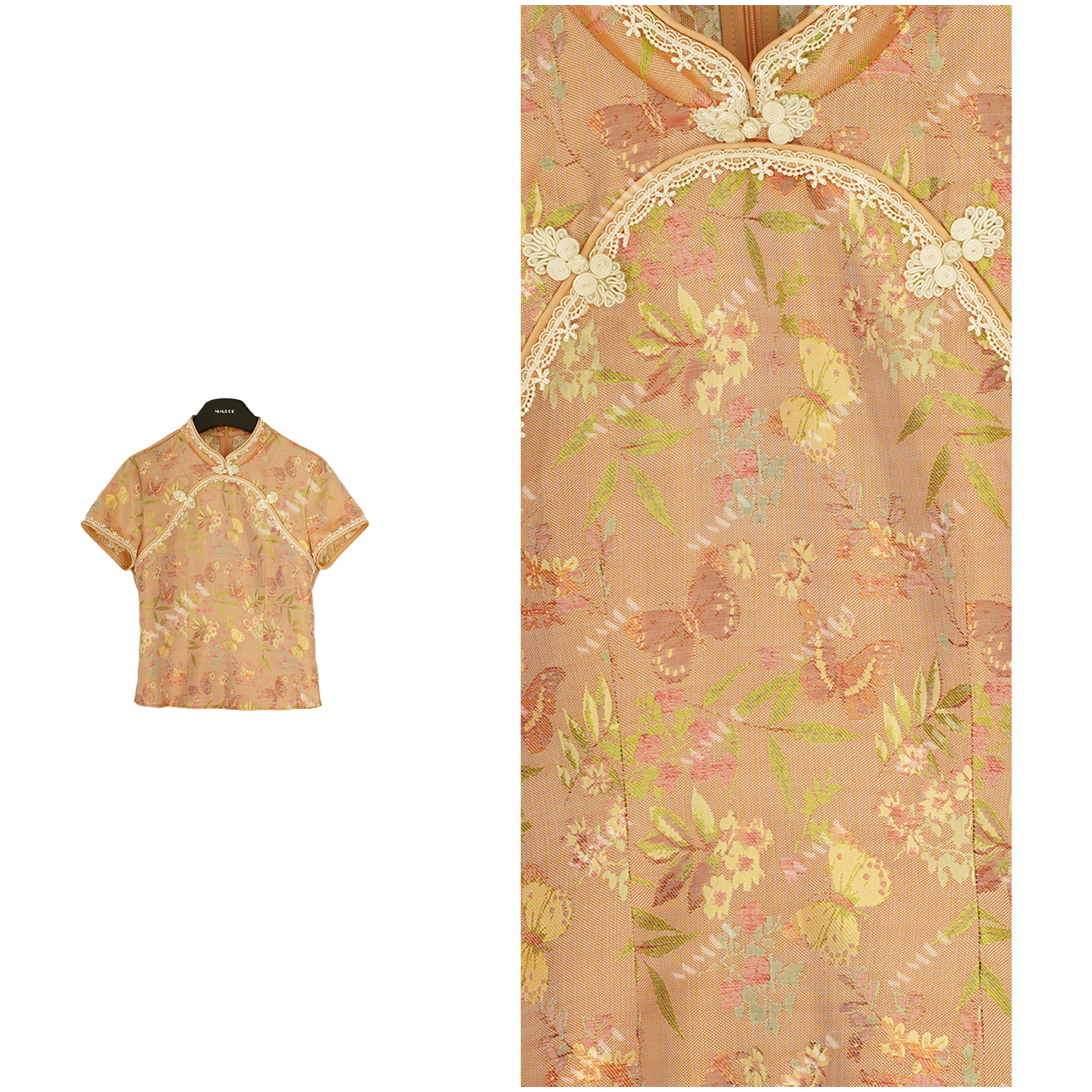 【蝉鸣】新中式国风气质薄款短袖夏款新清凉透气上衣女MCGSY0862