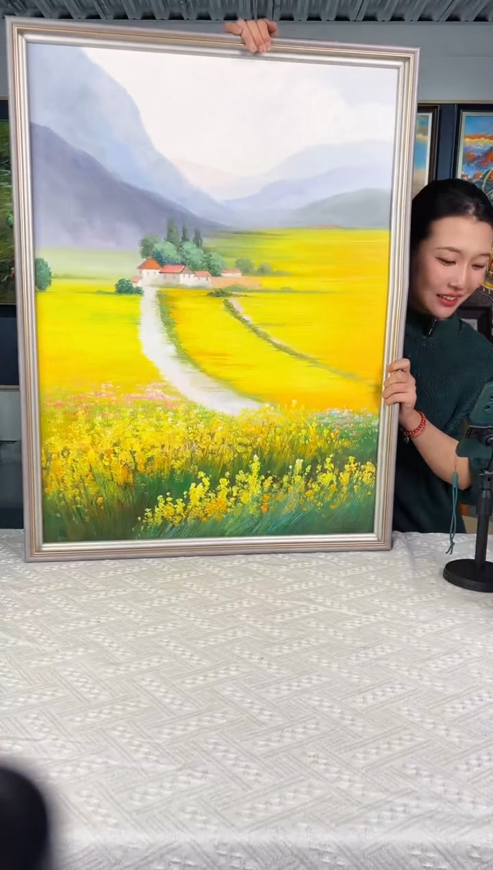 【闪购商品】油画78号 60*80 油菜花-手绘油画
