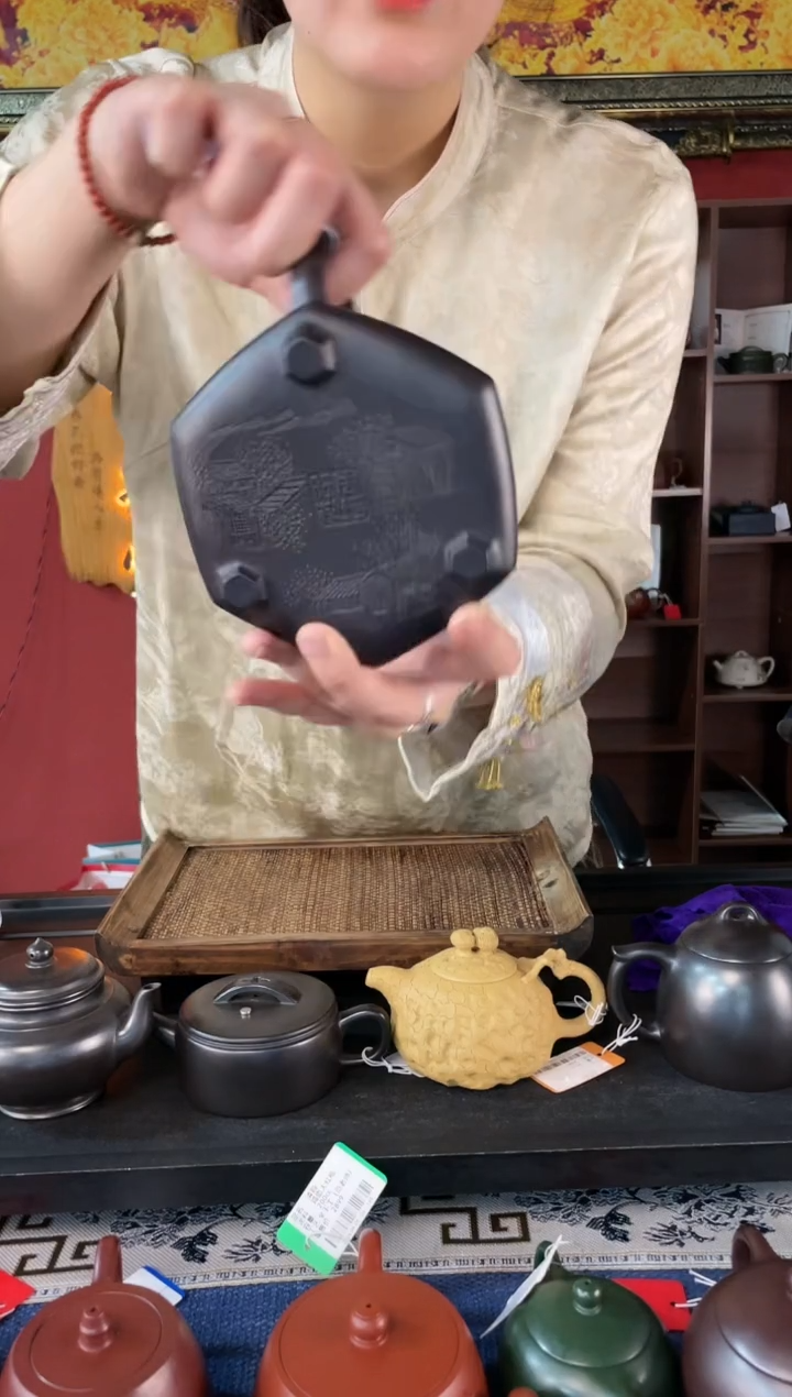 【闪购商品】紫砂茶壶家藏紫罗兰江南春六方石瓢